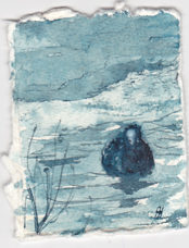 Inkt miniatuur door Ann Hoogendoorn